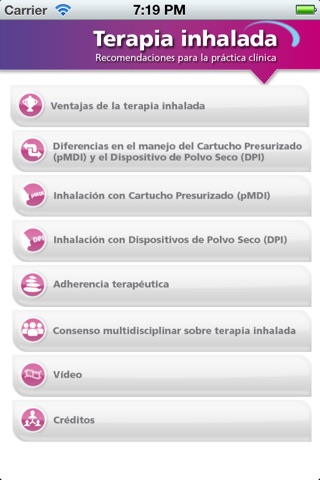 Chiesi terapia inhalada screenshot 2