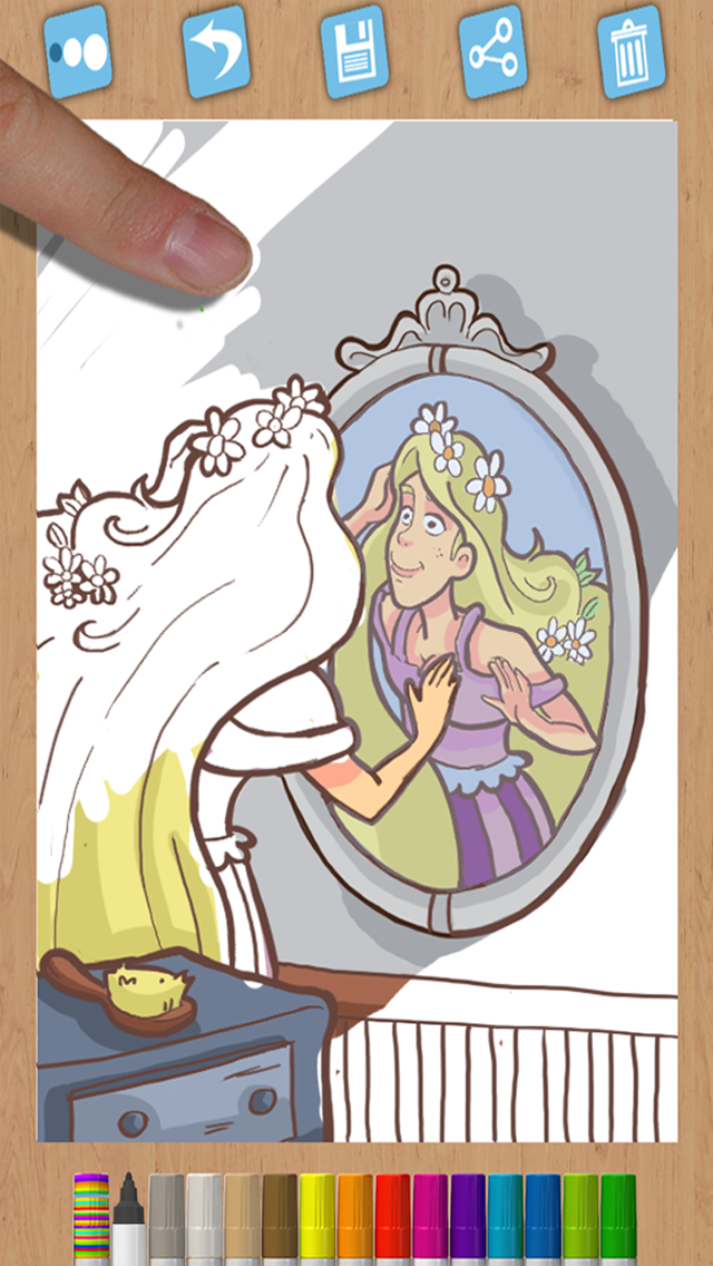 Screenshot #2 pour peindre et découvrir la princesse Raiponce - filles coloration jeu Rapunzel