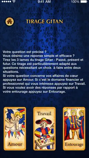 Capture d'écran de Mon ITarot Lite sur iPhone 3