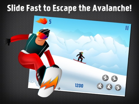 Escape the Avalanche Multiplayer Free HD - Extreme Snowboarding Challenge screenshot 2