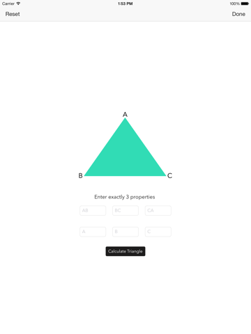 Screenshot #4 pour Triangle Solver for iOS 7