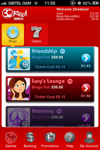 32Red Bingo screenshot 2