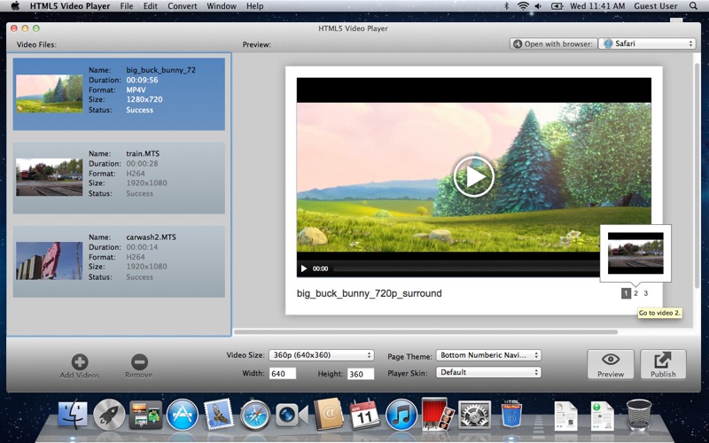 html5 video player iphone screenshot 2