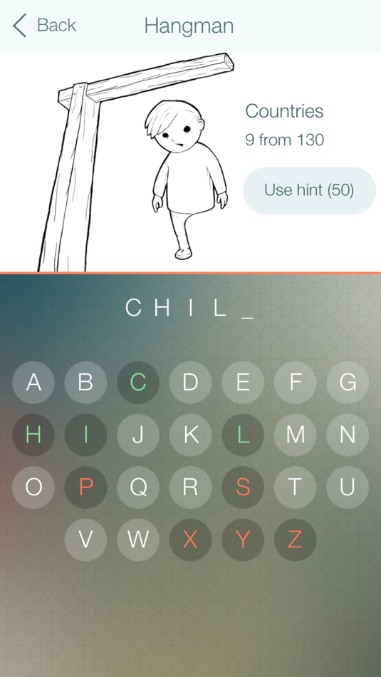 #1. Hangman New - comeback of the classical word guessing game (iOS) By: Anton Kartunov