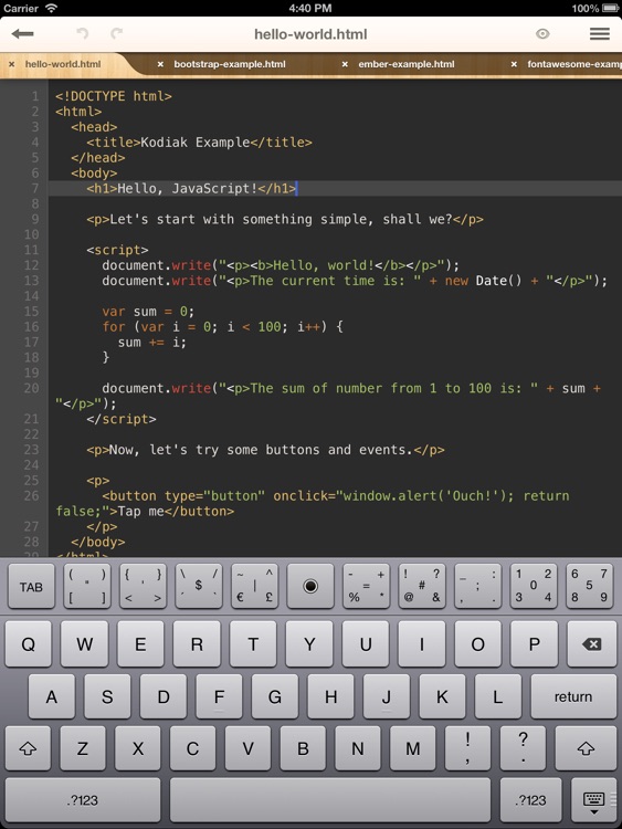 Kodiak JavaScript