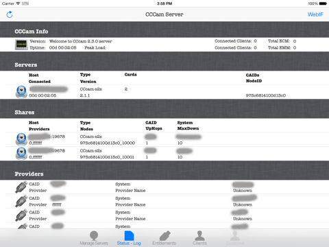 Screenshot #4 pour CCCam Manager