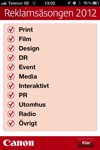 Canon Reklamsäsongen screenshot 4