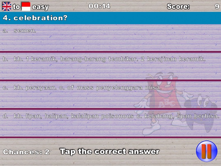 Kamus Lengkap Quiz Game HD screenshot-4