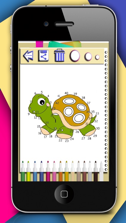 Connect the dots and color. Coloring and painting animals. Coloring book. screenshot-3