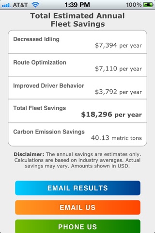 Descartes Fleet Fuel Savings and Carbon Emissions Calculator screenshot 4