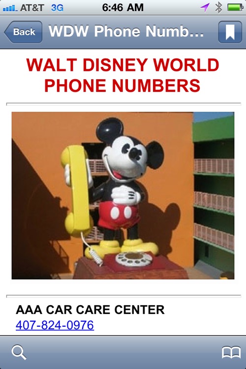 Walt Disney World Phone Numbers