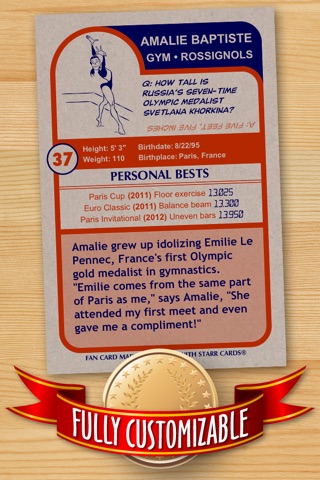 Women's Gymnastics Card Maker - Make Your Own Custom Gymnastics Cards with Starr Cards screenshot 2