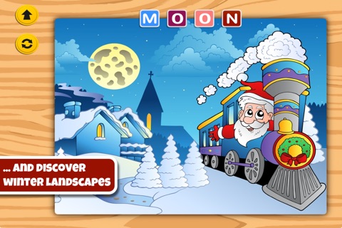 Winter and Christmas Word Learning Puzzle for Kids and Toddlers screenshot 2