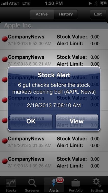 Stock Alerts