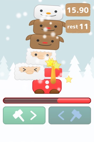 Santa Crash! - "Daruma Otoshi" Game of Santa to be able to enjoy the Christmas screenshot 3