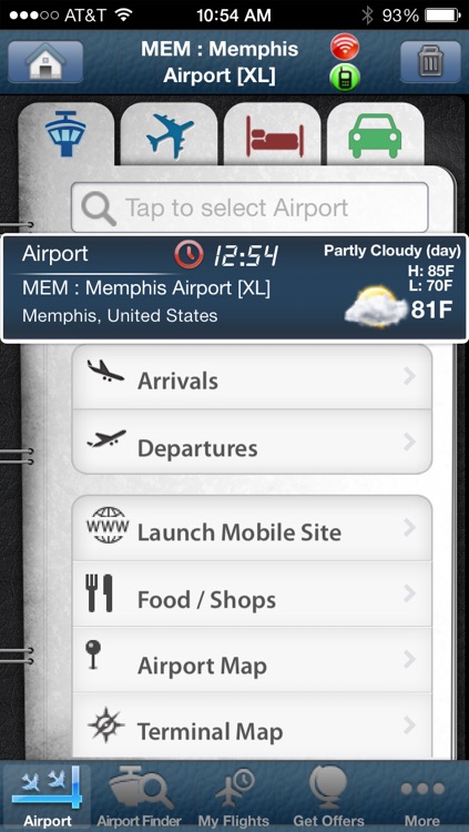 Memphis Airport + Flight Tracker