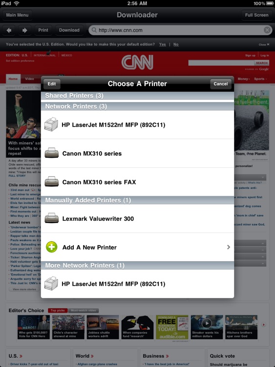 Printing for iPad