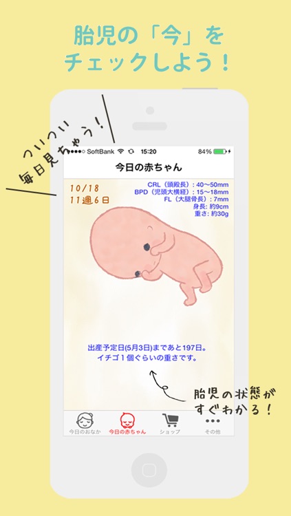 ママのおなか｜赤ちゃん成長予測、妊娠週数計算、出産予定日カウントを一つのアプリで！