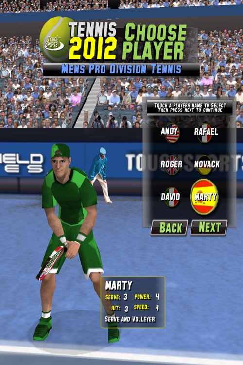 TouchSports Tennis 2012 screenshot-3
