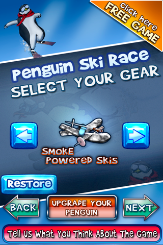 Penguin Ski Race Top Free Game - Easy Kids Snow Racing screenshot 3