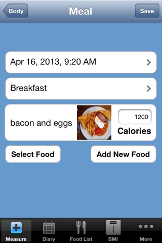 Food Diary, Calorie Counter and BMI screenshot 2