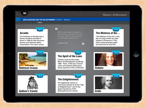 Timeline History of Literature - Poetry, prose and drama screenshot 2