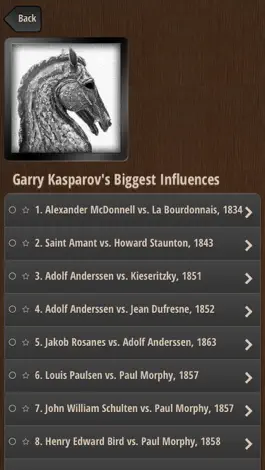 Game screenshot Kasparov's Choice: 100 Influential Chess Games hack