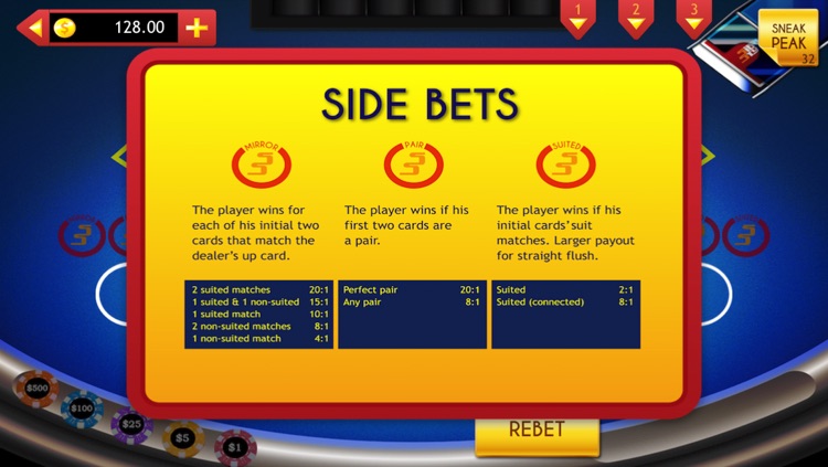 Blackjack with Side Bets & Cheats screenshot-4