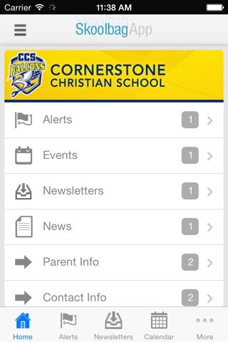 Cornerstone Christian School Inc - SkoolbagApp screenshot 2