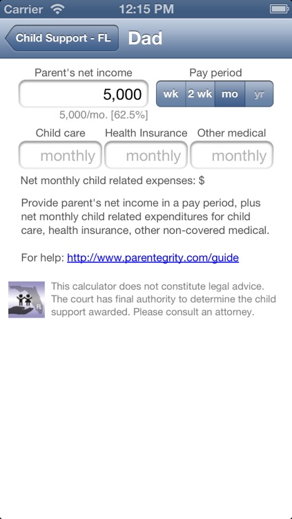 Child Support Calculator - Florida Edition