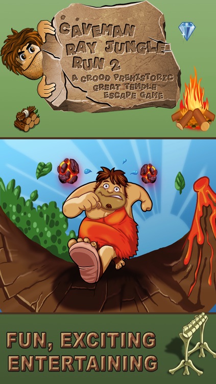 Caveman Jungle Run : A Great Dinosaur Escape Game-Free Edition