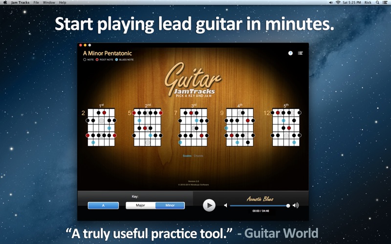 guitar jam tracks - scale trainer & practice buddy iphone screenshot 1