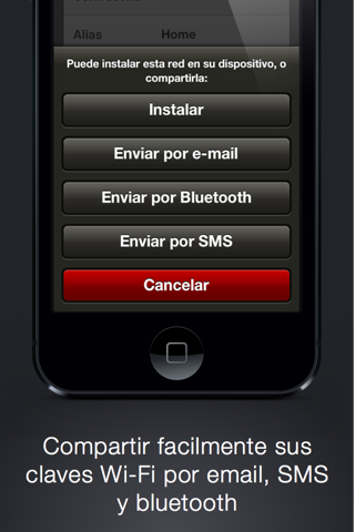 Cloud Wifi : save, sync with iCloud and share wifi keys by email, iMessage and bluetooth screenshot 2