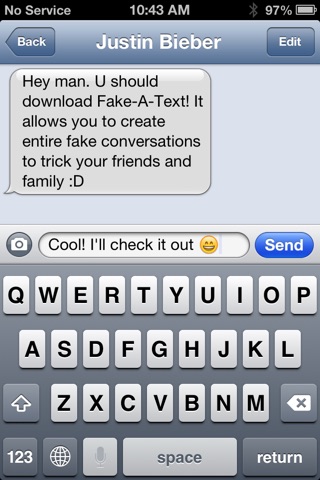 Fake-A-Text FREE [Fake Text Free & Fake A Call—Call It A Prank Conversation] screenshot 2