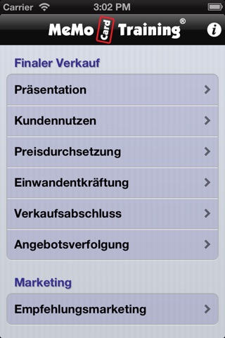 Das MeMoCard VERKAUFSTRAINING screenshot 3