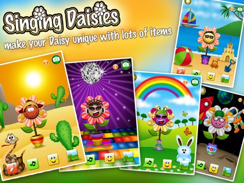 Screenshot #2 for Singing Daisies - a dress up & make up games for kids