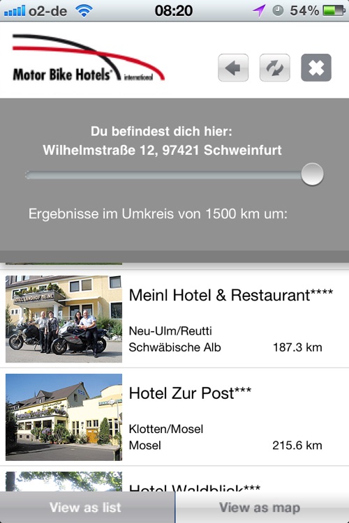 Motor Bike Hotel Finder