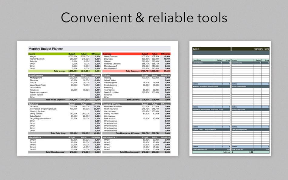 #4. Templates for Excel Pro (macOS) Podle: Made for Use