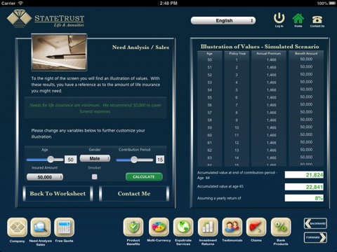 StateTrust Life and Annuities Mobile Solution screenshot 2