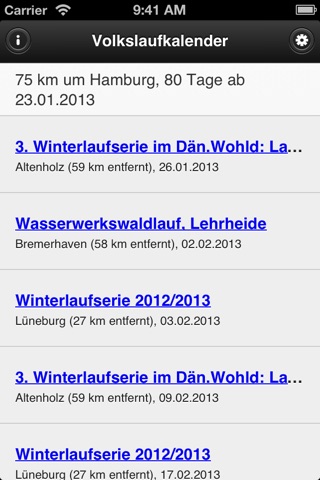 Volkslaufkalender screenshot 2