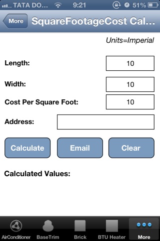 Square Footage Cost Calculator screenshot 2