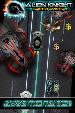 Alien Vs Knight Speed Racer Pro - A Bike Race Through Clash City screenshot 3