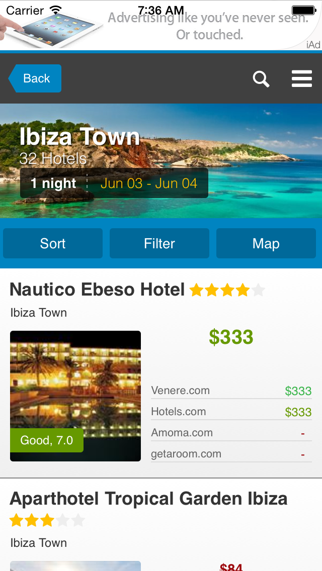 Screenshot #2 pour Hotels Radar
