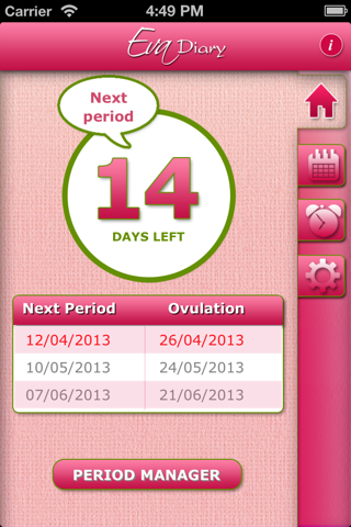Eva Diary - Period Management screenshot 2