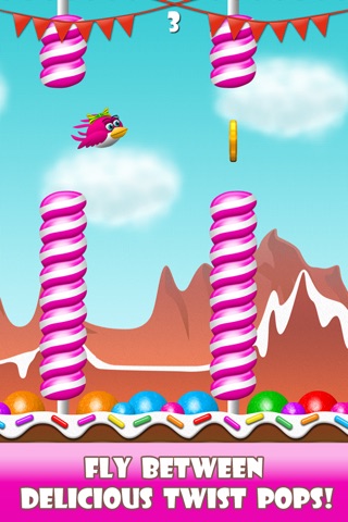 Goochie Birds - Flappy Fun in a Candy Coated World of Sweetness! screenshot 2