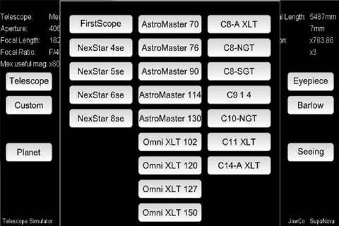 Telescope Simulator screenshot 3