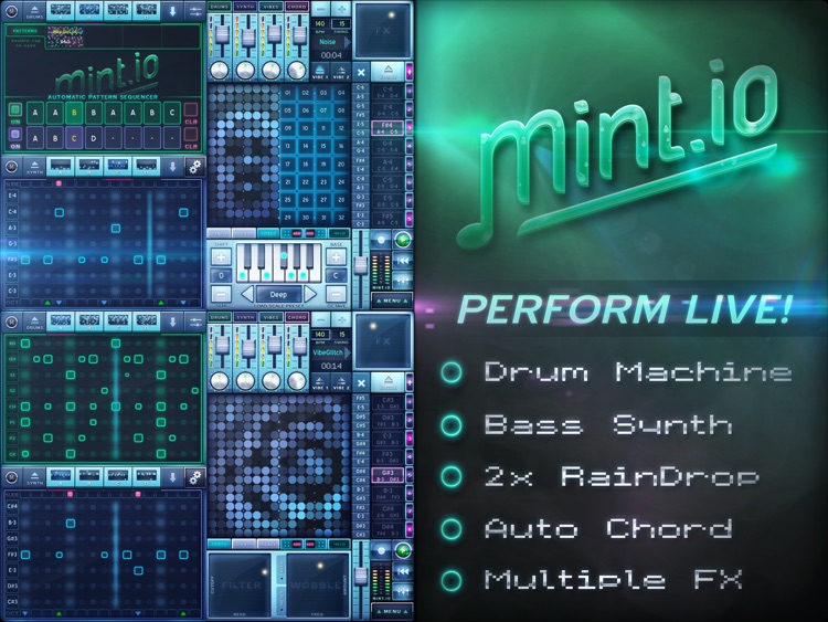 MINT.io Groovebox Synth - Make House, Dubstep, Techno, Breakbeat