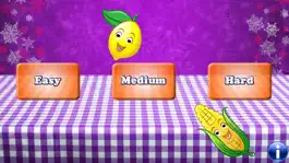 Game screenshot Fruits and Vegetables for Toddlers and Kids : discover the food ! FREE app mod apk