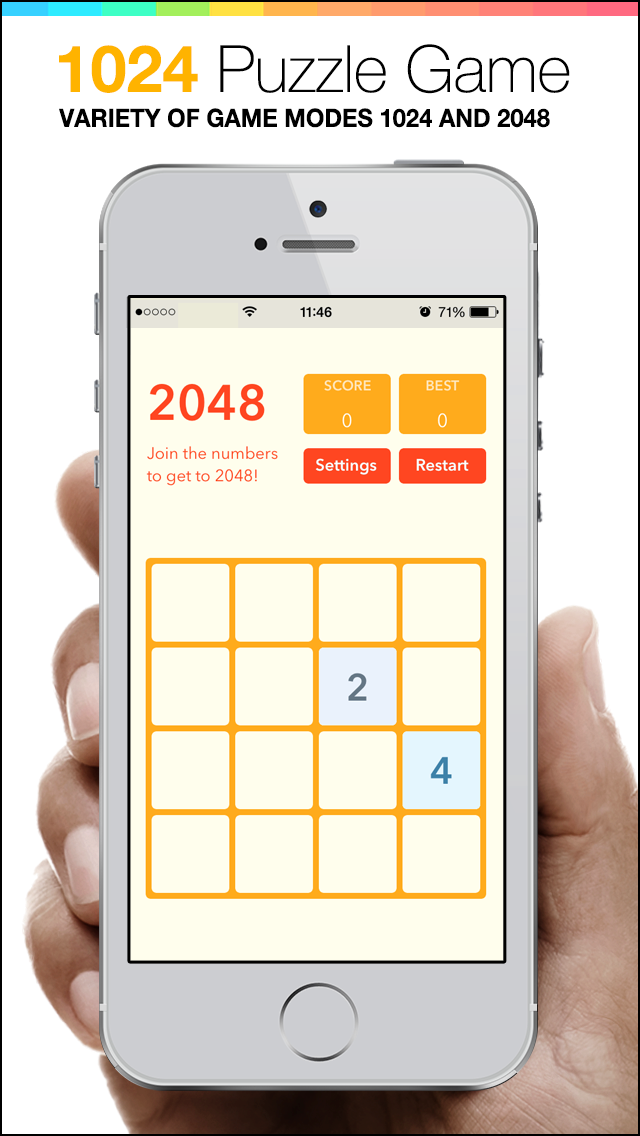 Screenshot #2 pour 1024 Puzzle Game - mobile logic Game - join the numbers