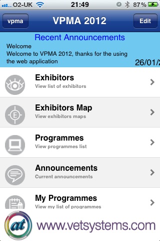 VPMA 2012 screenshot 2
